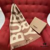 6931a96fccd8ab3d7af9dd2f Camel Color BURBERRY Stylish Scarf Can Perfectly Accentuate Your Outfit – Even Transform the Ordinary into Extraordinary, Classic Large Logo Scarf, 100% Wool, 33*188cm