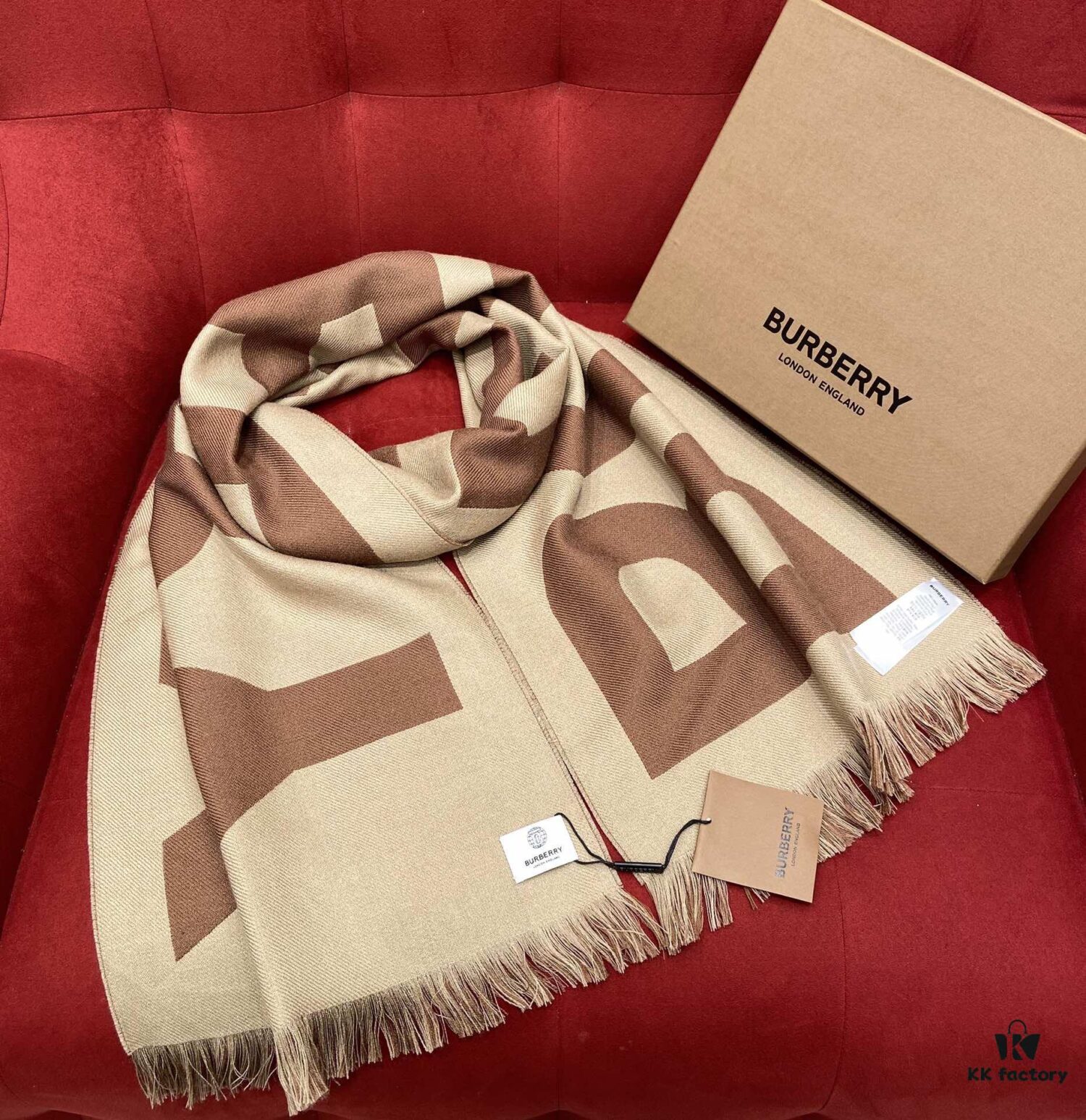 6931a96fccd8ab3d7af9dd32 Camel Color BURBERRY Stylish Scarf Can Perfectly Accentuate Your Outfit – Even Transform the Ordinary into Extraordinary, Classic Large Logo Scarf, 100% Wool, 33*188cm