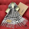 6931a971ccd8ab3d7af9dd55 Gray BURBERRY Classic Entry-Level Bestseller Scarf, Timeless Check Pattern, Simple and Elegant Unisex Design, Never-Go-Out-of-Fashion Accessory