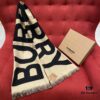 6931a972ccd8ab3d7af9dd5c Black Coffee Color BURBERRY Classic Monogram Wool Scarf 100% Wool 33*188cm