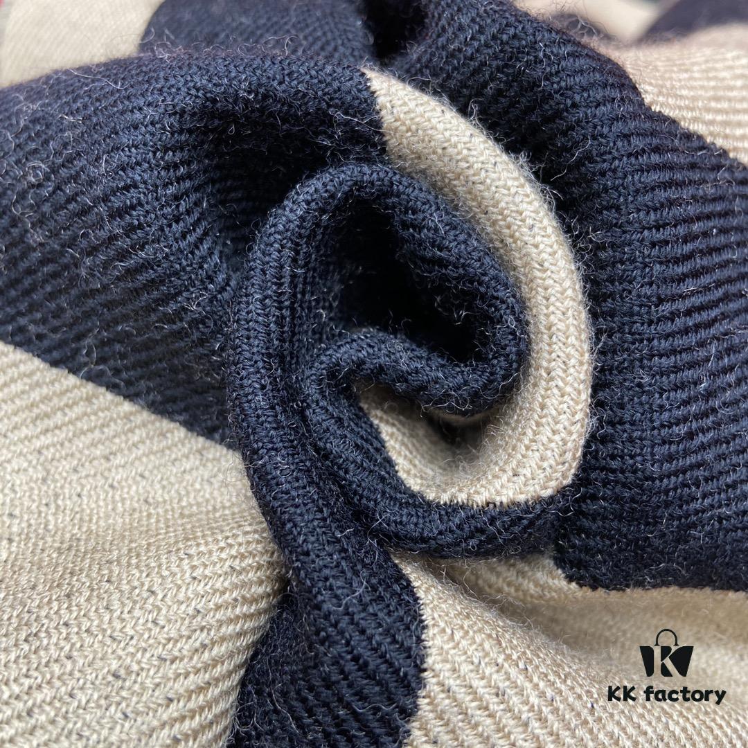 6931a972ccd8ab3d7af9dd62 Black Coffee Color BURBERRY Classic Monogram Wool Scarf 100% Wool 33*188cm