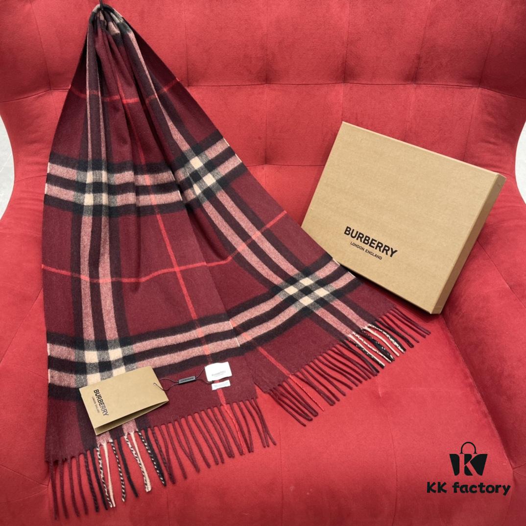 6931a973ccd8ab3d7af9dd6e Burgundy Burberry Classic Entry-Level Bestseller, Timeless Check Pattern, Simple and Elegant Unisex Scarf – A Never-Outdated Accessory. Upgraded with No Color Difference, Original Factory Yarn Material. Size: 168*30cm
