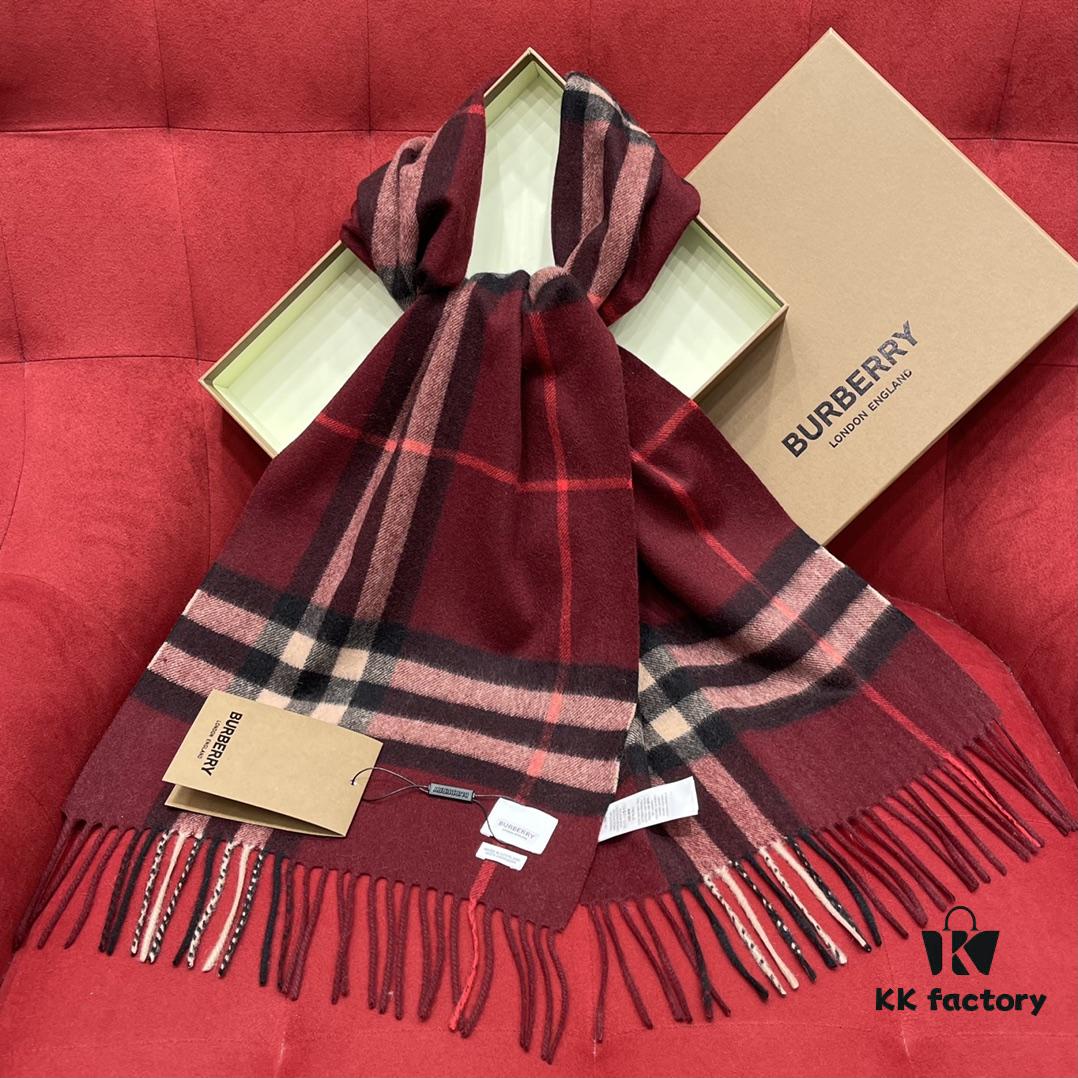 6931a973ccd8ab3d7af9dd70 Burgundy Burberry Classic Entry-Level Bestseller, Timeless Check Pattern, Simple and Elegant Unisex Scarf – A Never-Outdated Accessory. Upgraded with No Color Difference, Original Factory Yarn Material. Size: 168*30cm