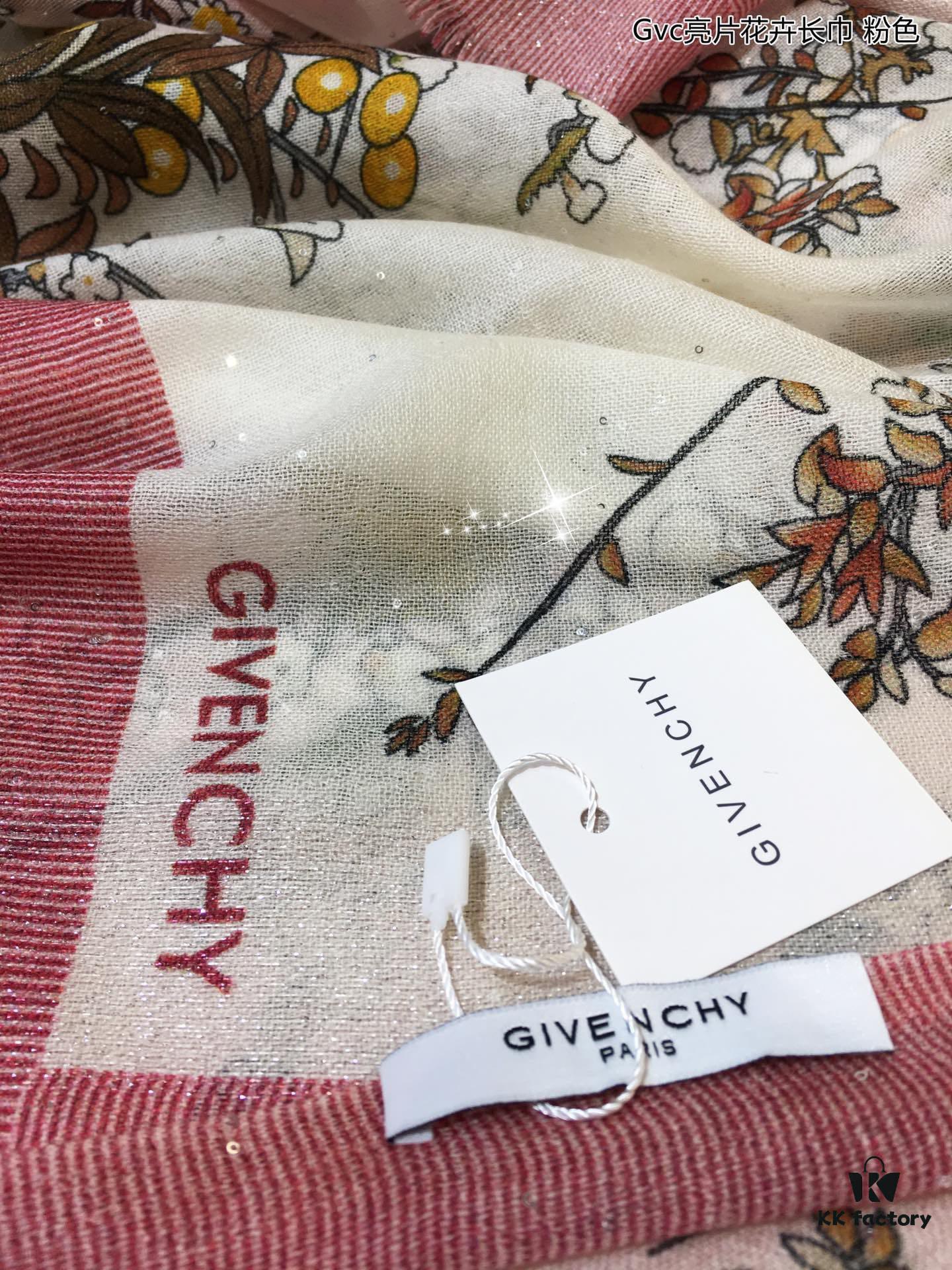 6931a974ccd8ab3d7af9dd79 Glowing Gvc Sequin Floral Cashmere Scarf - Premium Pure Cashmere with Silver Thread, Exclusive New Arrival