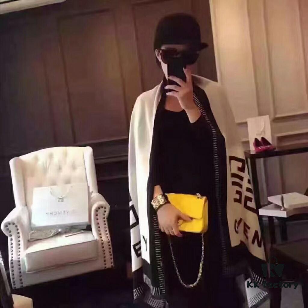 6931a976ccd8ab3d7af9dd9f Givenchy Double-Sided Usable Cashmere Blend Scarf, Black and White Classic Design, Premium Craftsmanship, Imported Machine Cut, 70*180 cm