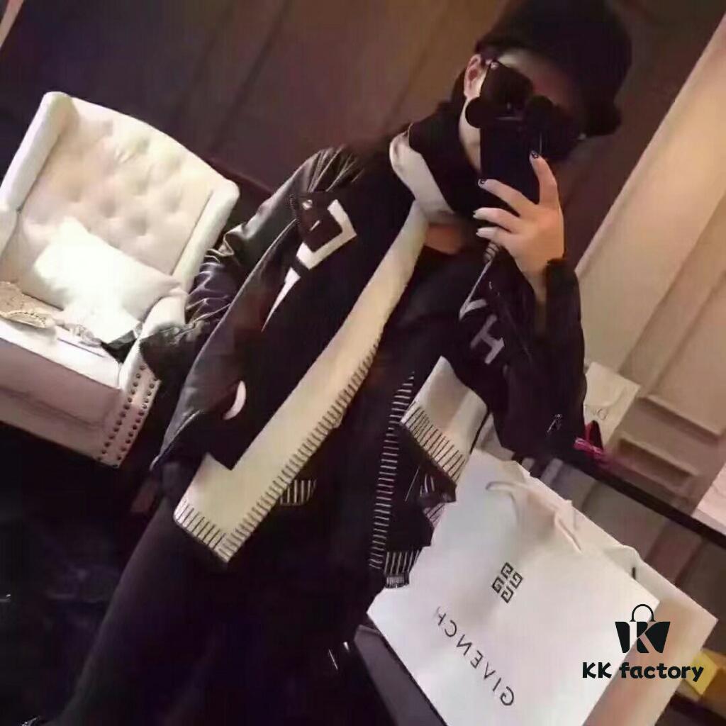 6931a976ccd8ab3d7af9dda0 Givenchy Double-Sided Usable Cashmere Blend Scarf, Black and White Classic Design, Premium Craftsmanship, Imported Machine Cut, 70*180 cm