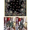 6931a976ccd8ab3d7af9dda1 CIVENCHY 90x90cm Luxury Silk Scarf in 100% Mulberry Silk – Elegant Fringe Design, High-End Fashion Accessory