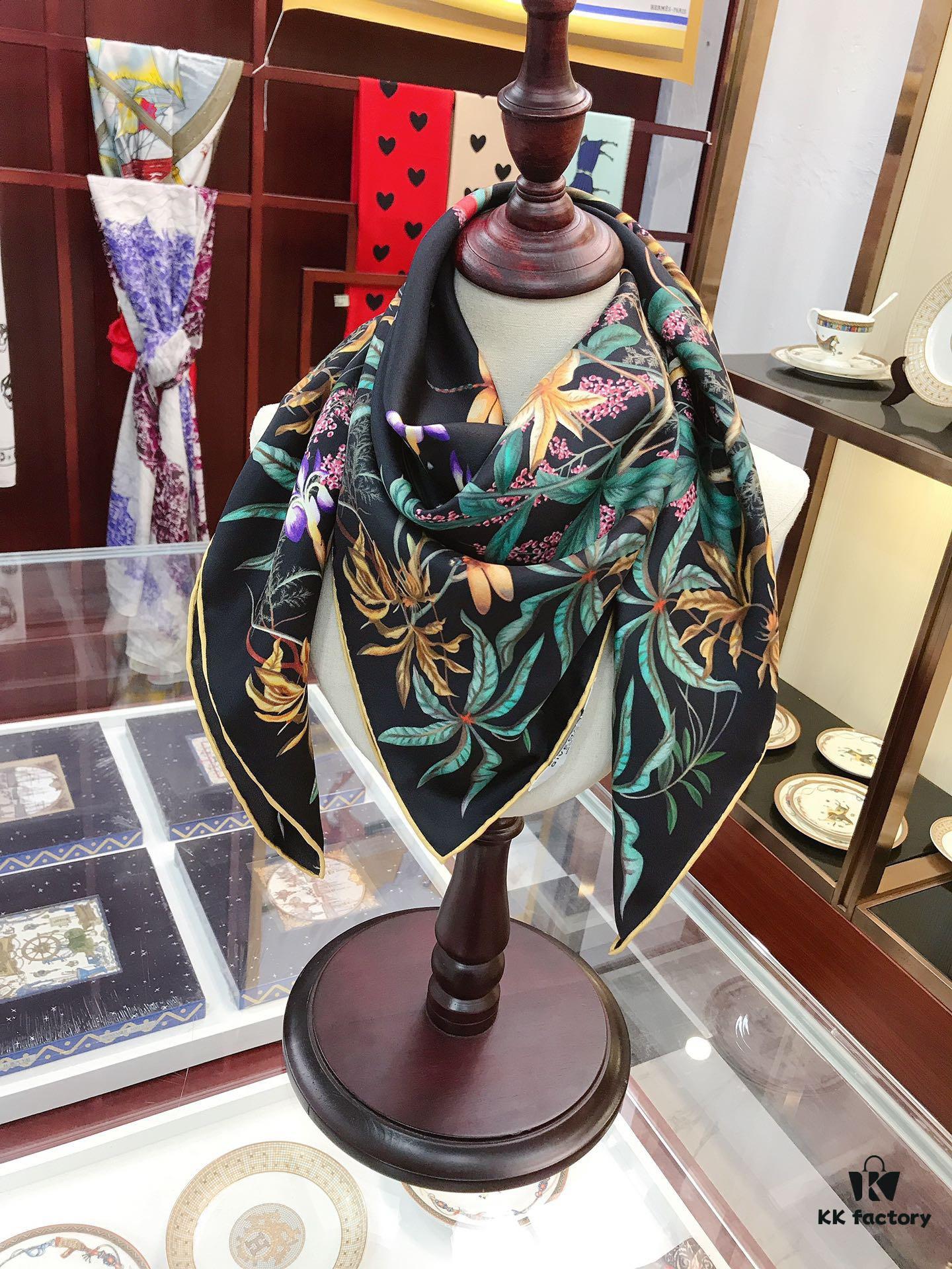 6931a977ccd8ab3d7af9dda7 CIVENCHY 90x90cm Luxury Silk Scarf in 100% Mulberry Silk – Elegant Fringe Design, High-End Fashion Accessory