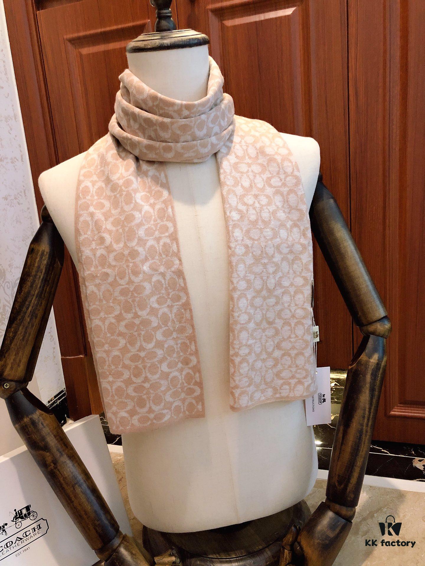 6931a978ccd8ab3d7af9ddbc Coach Cashmere Knit Scarf for Men, Timeless Classic Design, High-End Wool Blend, Versatile and Elegant