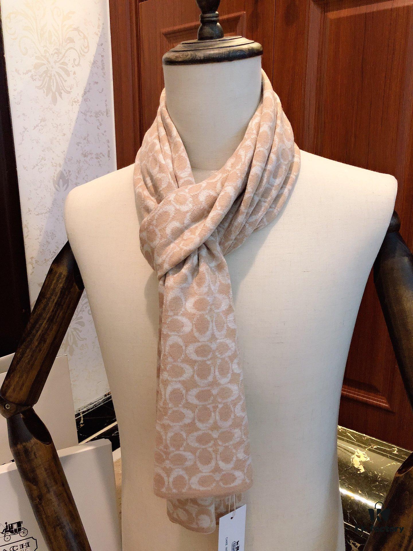 6931a978ccd8ab3d7af9ddbd Coach Cashmere Knit Scarf for Men, Timeless Classic Design, High-End Wool Blend, Versatile and Elegant