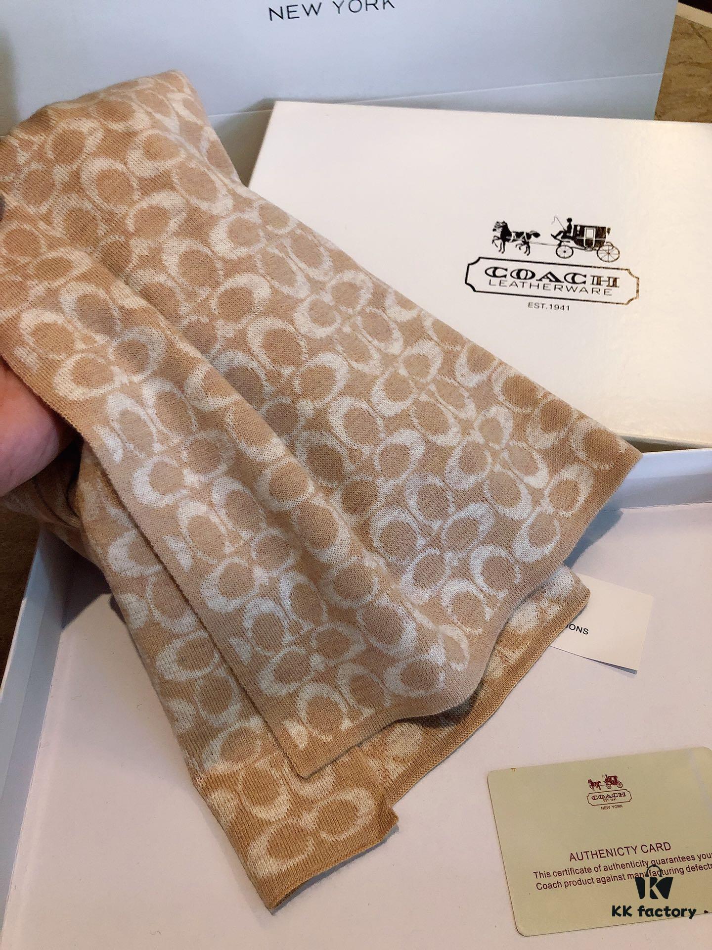 6931a978ccd8ab3d7af9ddc0 Coach Cashmere Knit Scarf for Men, Timeless Classic Design, High-End Wool Blend, Versatile and Elegant