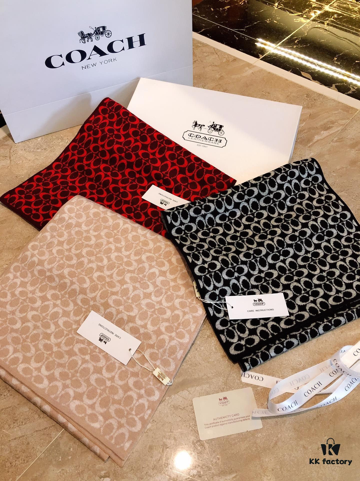 6931a978ccd8ab3d7af9ddc3 Coach Cashmere Knit Scarf for Men, Timeless Classic Design, High-End Wool Blend, Versatile and Elegant