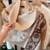 Coach Carriage Gradient Scarf with Floral Pattern