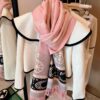 Coach Carriage Gradient Scarf with Floral Pattern