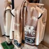 Coach Carriage Gradient Scarf with Floral Pattern