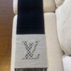 6931a979ccd8ab3d7af9ddd0 LV Latest Black and Gray Men's Cashmere Scarf with Two-Tone Design