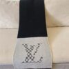 6931a979ccd8ab3d7af9ddd4 LV Latest Black and Gray Men's Cashmere Scarf with Two-Tone Design