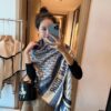 Dior Blue Five-Star Patchwork Scarf