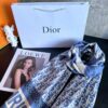 Dior Blue Five-Star Patchwork Scarf
