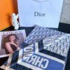 Dior Blue Five-Star Patchwork Scarf