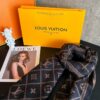 6931a980ccd8ab3d7af9de44 LV Monogram Double-Sided Cashmere Scarf in Black