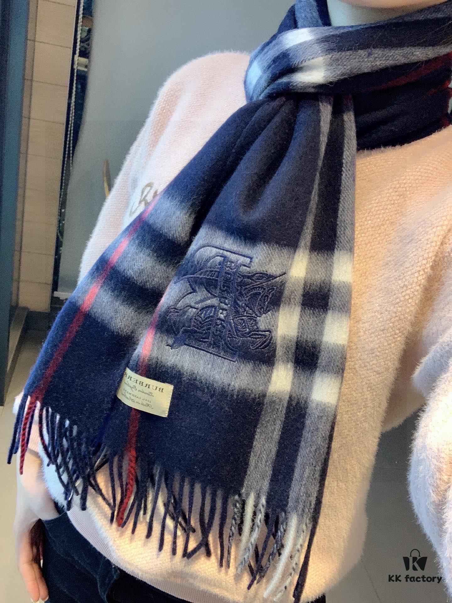 6931a982ccd8ab3d7af9de66 Authentic Top Version Heavyweight 100% Premium Cashmere Scarf with Full Packaging - New Launch from Burberry Official Website (New Mare Logo Design), Classic Check Pattern Unisex Scarf