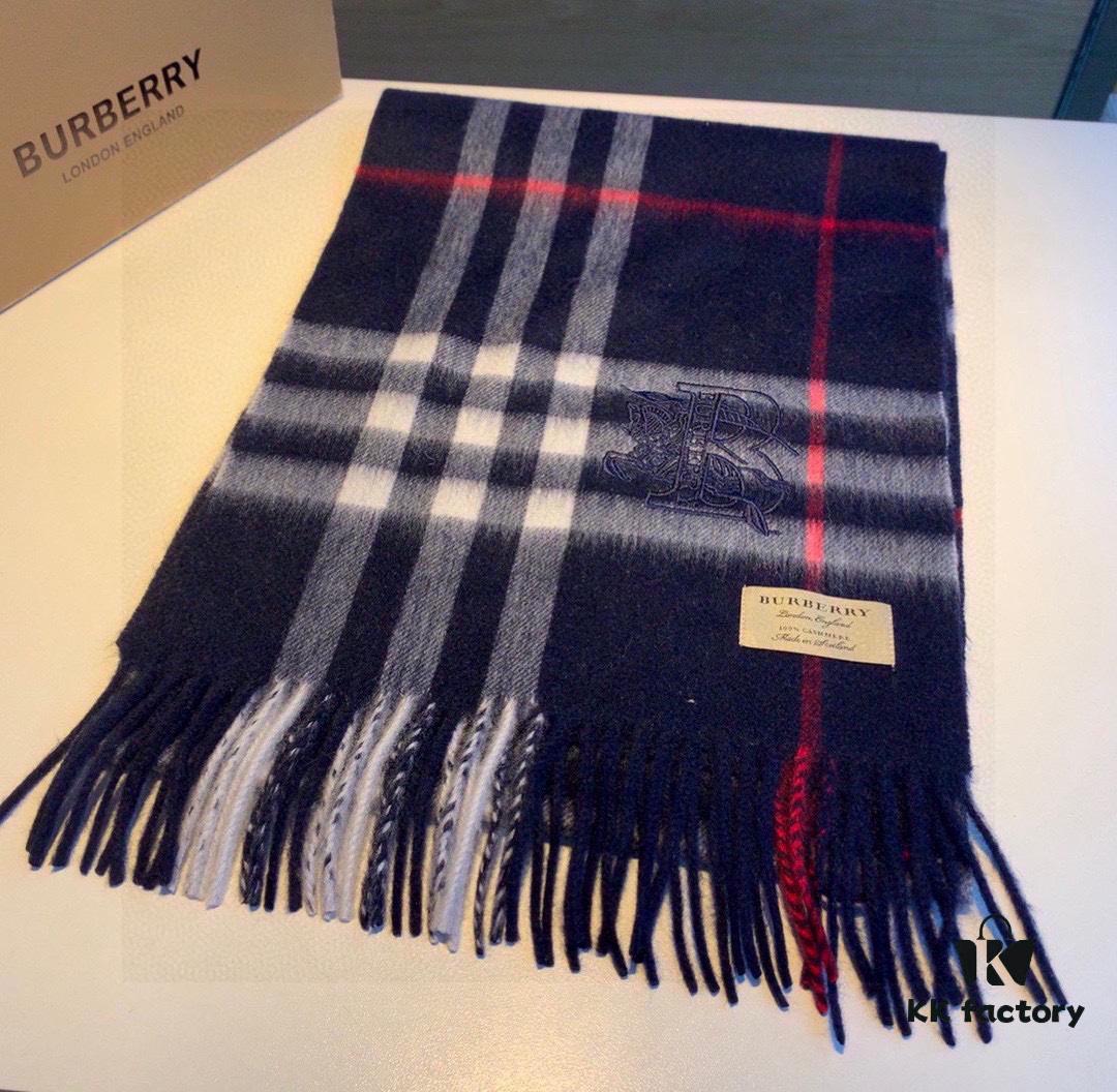 6931a982ccd8ab3d7af9de6a Authentic Top Version Heavyweight 100% Premium Cashmere Scarf with Full Packaging - New Launch from Burberry Official Website (New Mare Logo Design), Classic Check Pattern Unisex Scarf