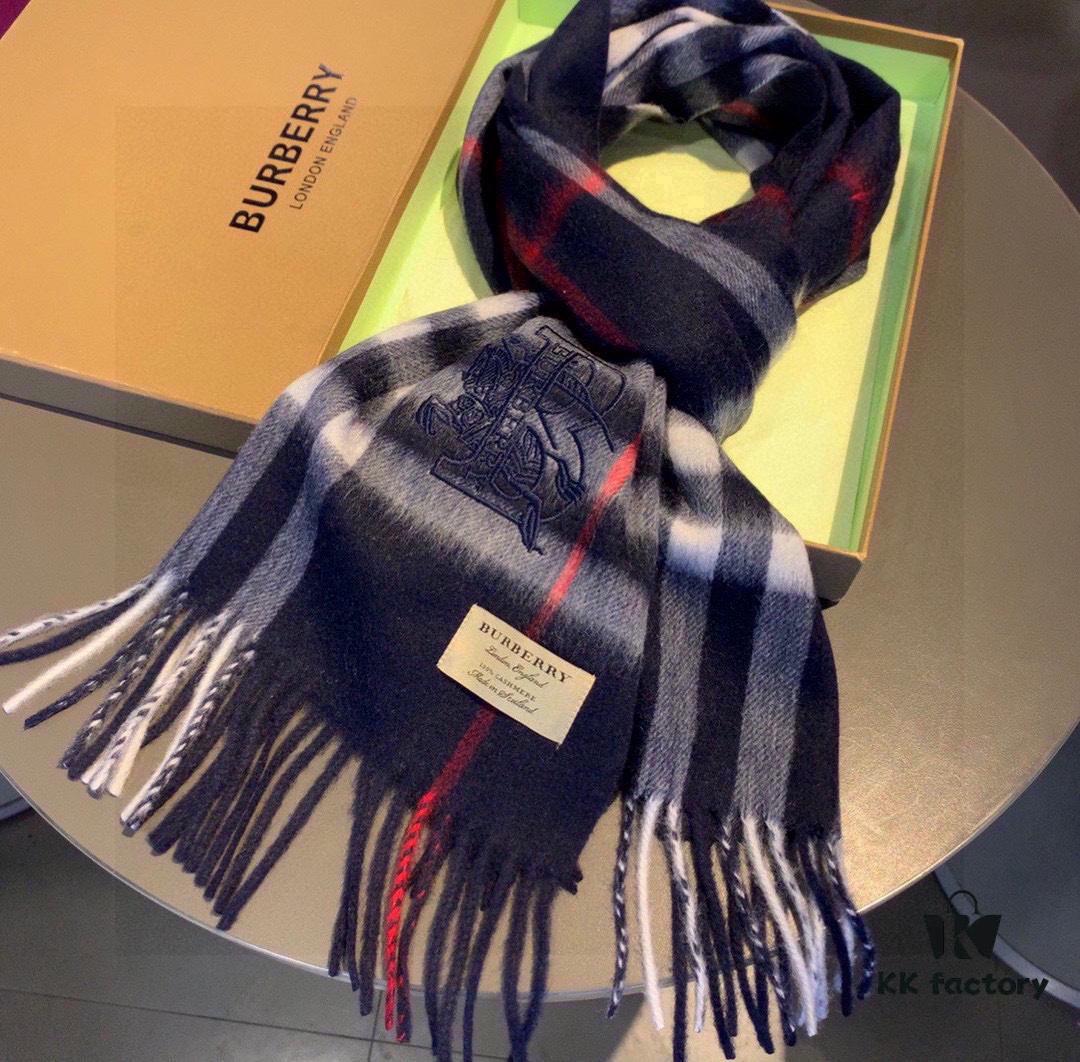 6931a982ccd8ab3d7af9de6c Authentic Top Version Heavyweight 100% Premium Cashmere Scarf with Full Packaging - New Launch from Burberry Official Website (New Mare Logo Design), Classic Check Pattern Unisex Scarf