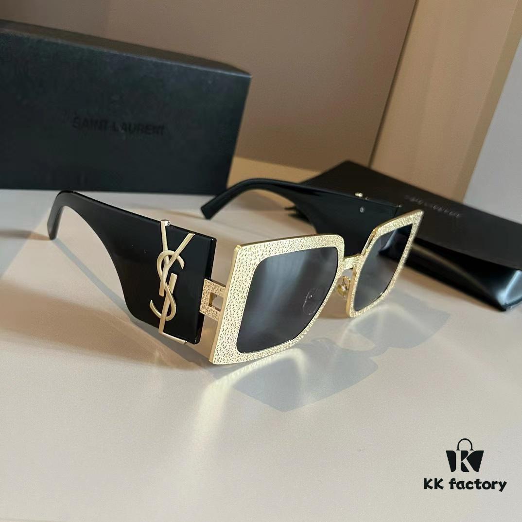 6931a984ccd8ab3d7af9de81 YSL Saint Laurent Sunglasses, absolutely in love, the aura when worn is perfectly on point, extremely flattering to the face, making it appear smaller; large-frame design that's surprisingly lightweight and comfortable with just the right temple curvature for a perfect fit!