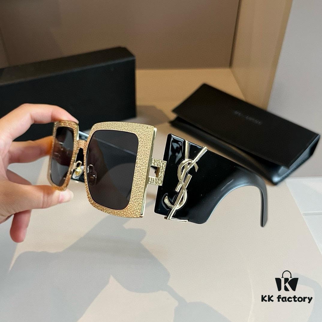 6931a984ccd8ab3d7af9de83 YSL Saint Laurent Sunglasses, absolutely in love, the aura when worn is perfectly on point, extremely flattering to the face, making it appear smaller; large-frame design that's surprisingly lightweight and comfortable with just the right temple curvature for a perfect fit!