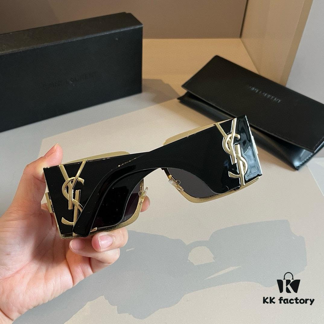 6931a984ccd8ab3d7af9de84 YSL Saint Laurent Sunglasses, absolutely in love, the aura when worn is perfectly on point, extremely flattering to the face, making it appear smaller; large-frame design that's surprisingly lightweight and comfortable with just the right temple curvature for a perfect fit!