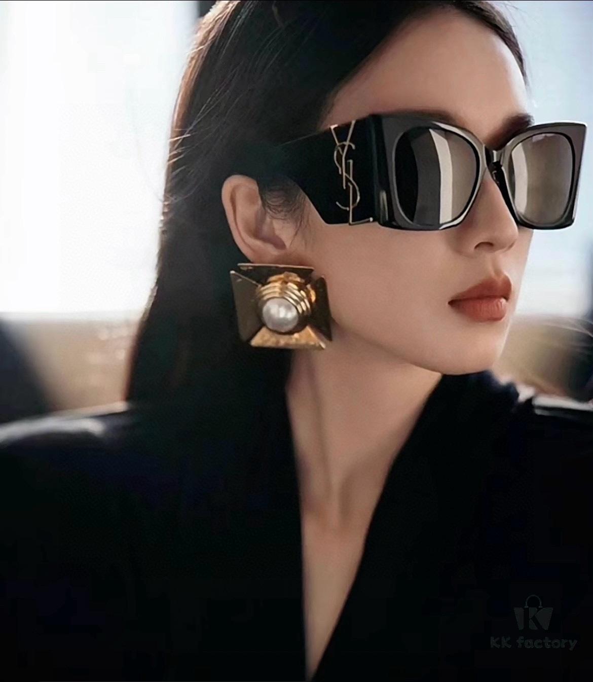 6931a985ccd8ab3d7af9de98 YSL Saint Laurent Sunglasses, absolutely in love, the aura when worn is perfectly on point, greatly slimming the face, large frame yet surprisingly lightweight, with just the right temple curvature for a comfortable, feather-light fit!