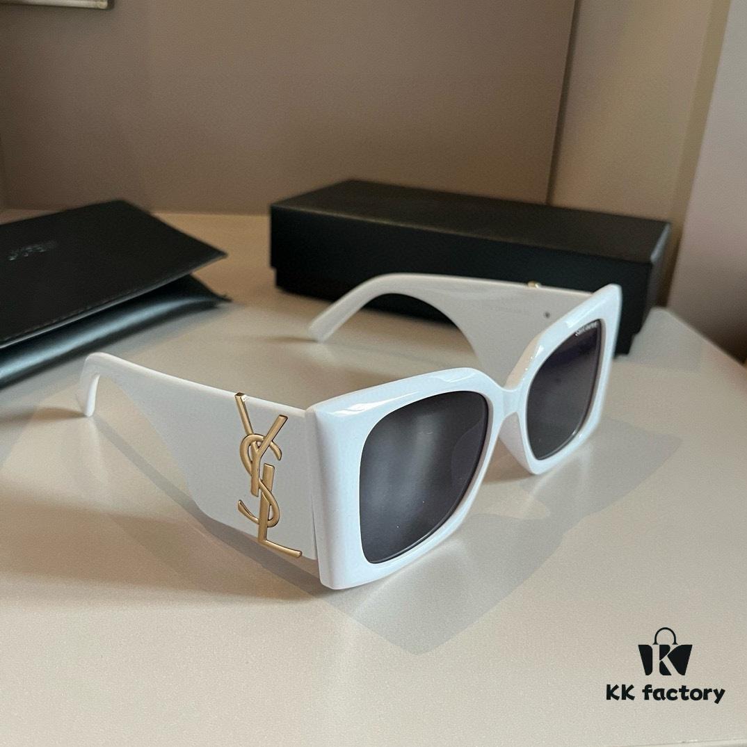 6931a986ccd8ab3d7af9dea1 YSL Saint Laurent Sunglasses, absolutely in love, the aura when worn is perfectly on point, greatly flattering and slimming for the face, large-frame design that's surprisingly lightweight, with just the right temple curvature for a comfortable, feather-light fit!