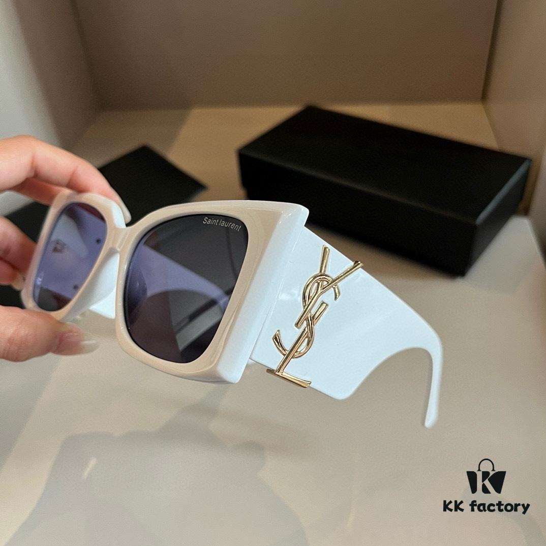 6931a986ccd8ab3d7af9dea3 YSL Saint Laurent Sunglasses, absolutely in love, the aura when worn is perfectly on point, greatly flattering and slimming for the face, large-frame design that's surprisingly lightweight, with just the right temple curvature for a comfortable, feather-light fit!