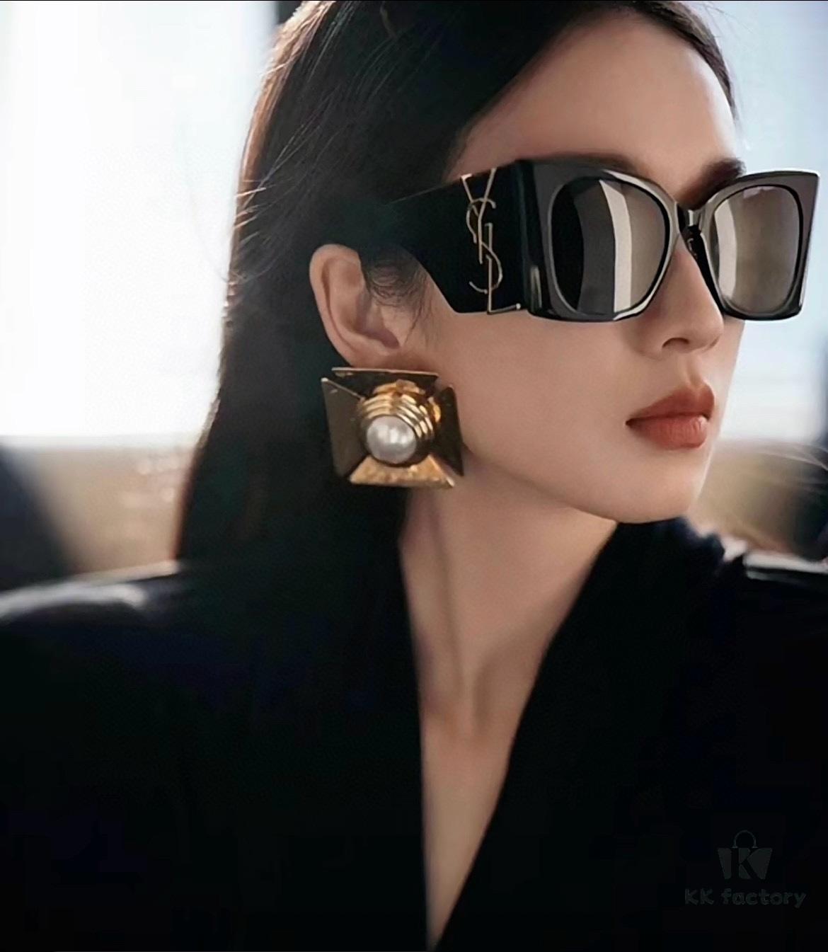 6931a987ccd8ab3d7af9deb3 YSL Saint Laurent Sunglasses, absolutely in love, the aura when worn is perfectly on point, greatly slimming the face, large frame yet surprisingly lightweight, temples designed at just the right angle for a comfortable, light feel