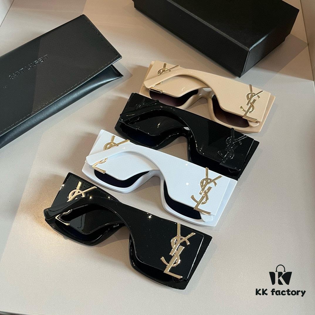 6931a988ccd8ab3d7af9decd YSL Saint Laurent Sunglasses, absolutely in love, the aura when worn is perfectly on point, greatly flattering and slimming for the face, large-frame design yet incredibly lightweight. The temple curvature is just right, offering a light and comfortable fit!