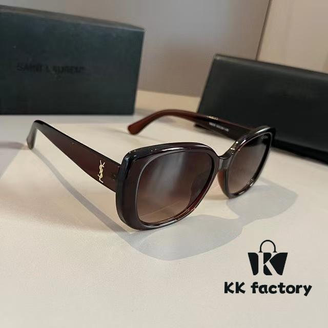 YSL Saint Laurent Sunglasses, Face-Contouring Sun Protection Glasses, High-End Lightweight Eyewear