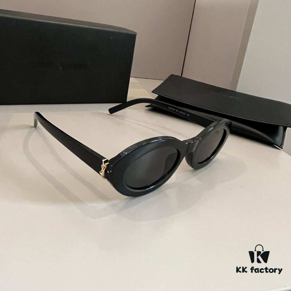6931a999ccd8ab3d7af9dfdb YSL Saint Laurent New Arrival SLM94 Gold Black Sunglasses