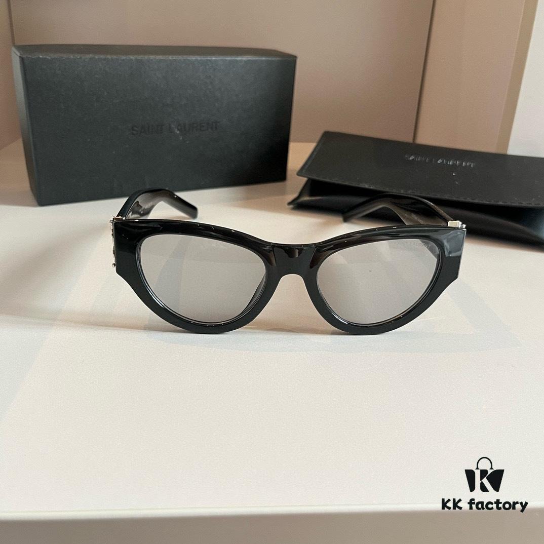 6931a99dccd8ab3d7af9e021 YSL Saint Laurent 2023 New Arrival SLM94 Gold Black Sunglasses
