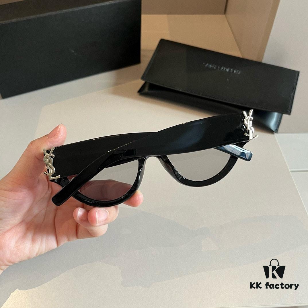 6931a99eccd8ab3d7af9e024 YSL Saint Laurent 2023 New Arrival SLM94 Gold Black Sunglasses
