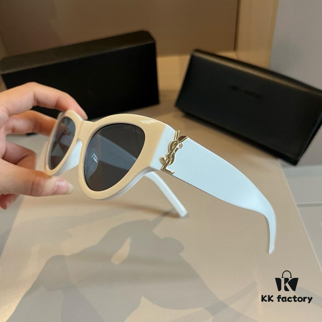 6931a99eccd8ab3d7af9e02b YSL Saint Laurent 2023 New Arrival Slm94 Gold Black Sunglasses