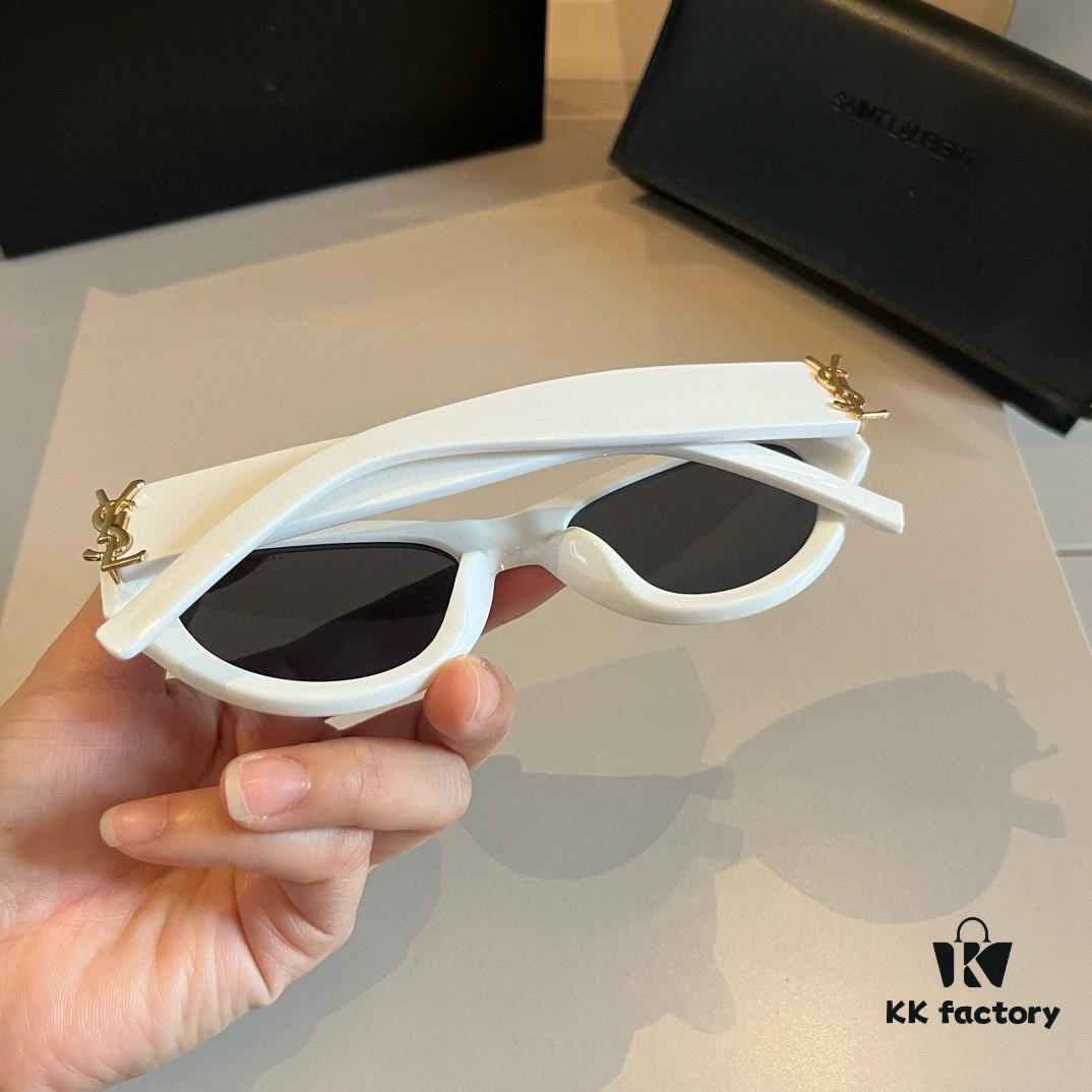 6931a99eccd8ab3d7af9e02f YSL Saint Laurent 2023 New Arrival Slm94 Gold Black Sunglasses