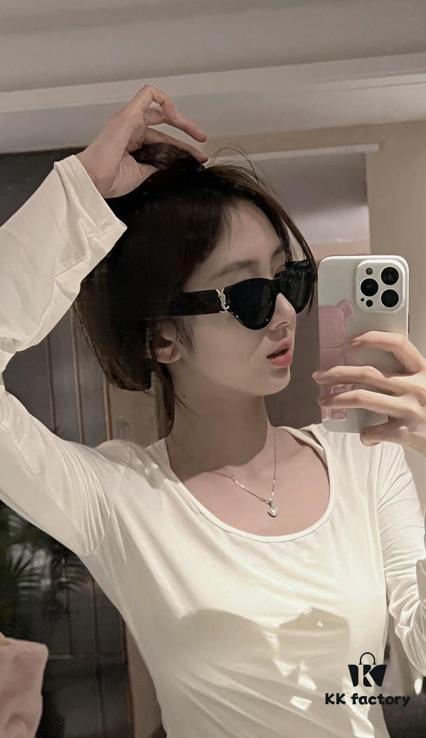 6931a99eccd8ab3d7af9e032 YSL Saint Laurent 2023 New Arrival SLM94 Gold Black Sunglasses
