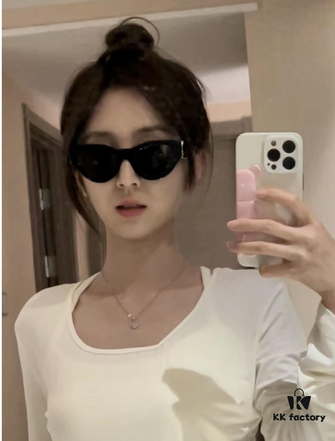 6931a99eccd8ab3d7af9e033 YSL Saint Laurent 2023 New Arrival SLM94 Gold Black Sunglasses