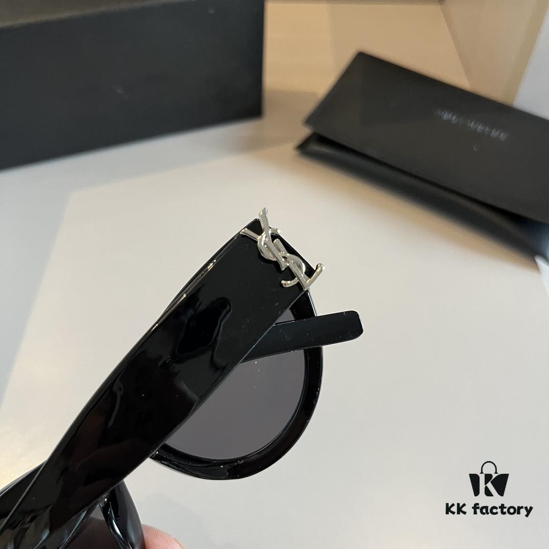 6931a99fccd8ab3d7af9e040 YSL Saint Laurent 2023 New Arrival SLM94 Gold Black Sunglasses