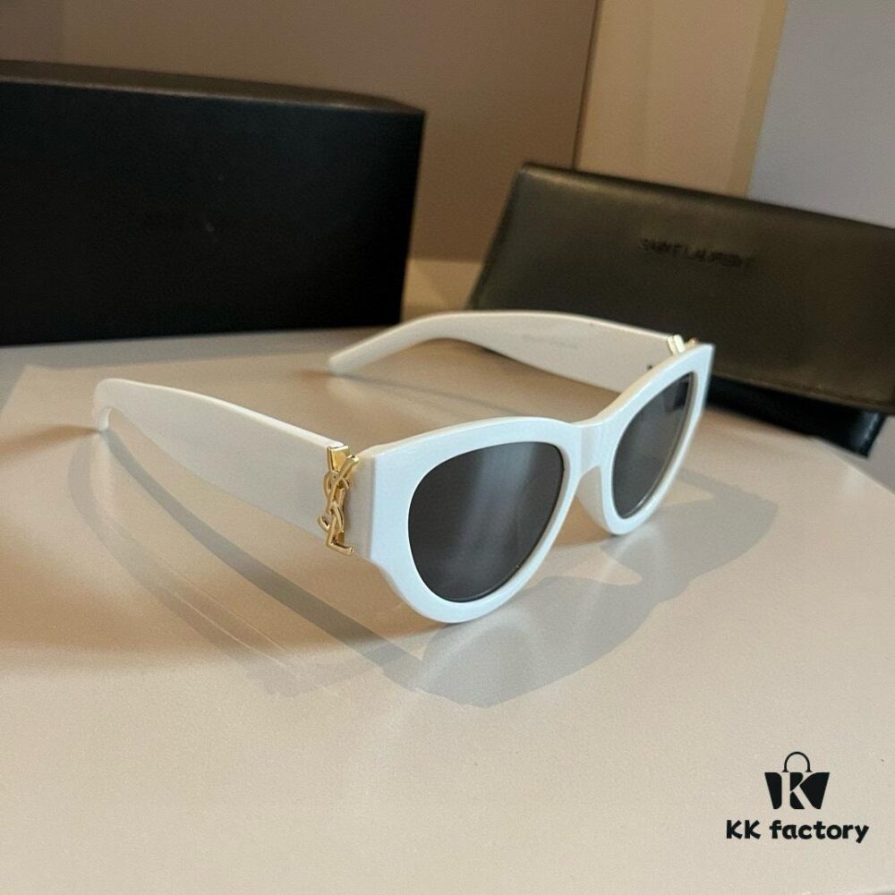 6931a99fccd8ab3d7af9e044 YSL Saint Laurent 2023 New Arrival SLM94 Gold Black Sunglasses
