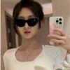 6931a9a2ccd8ab3d7af9e069 YSL Saint Laurent 2023 New Arrival SLM94 Gold Black Sunglasses