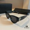 6931a9a2ccd8ab3d7af9e06b YSL Saint Laurent 2023 New Arrival SLM94 Gold Black Sunglasses