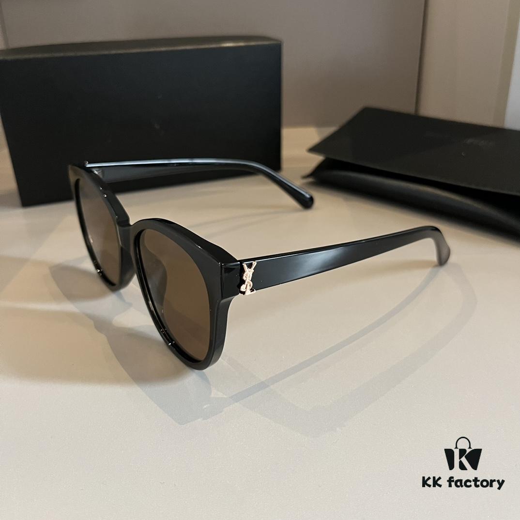 6931a9a2ccd8ab3d7af9e072 YSL Saint Laurent New Arrival SLM94 Gold Black Sunglasses