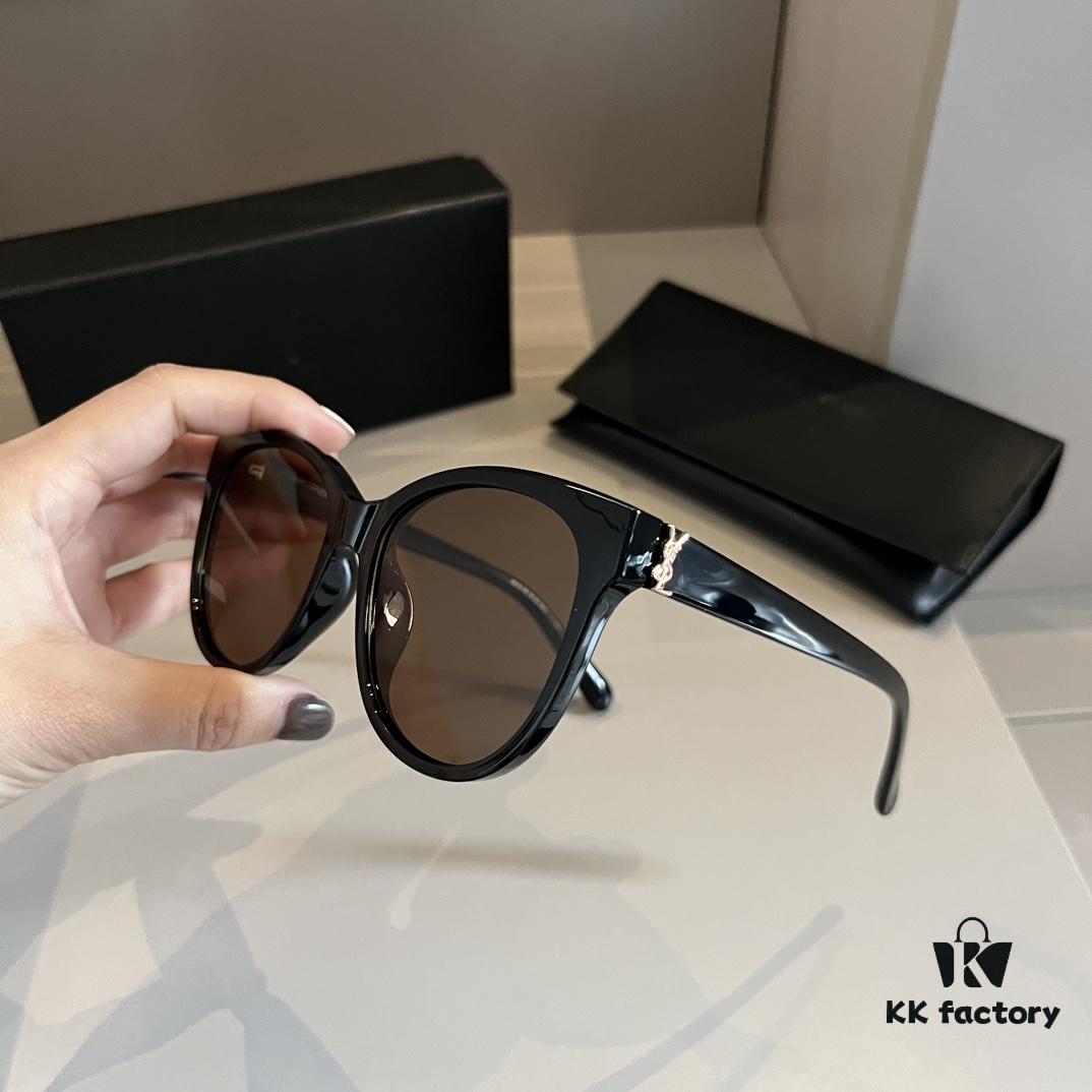6931a9a2ccd8ab3d7af9e073 YSL Saint Laurent New Arrival SLM94 Gold Black Sunglasses